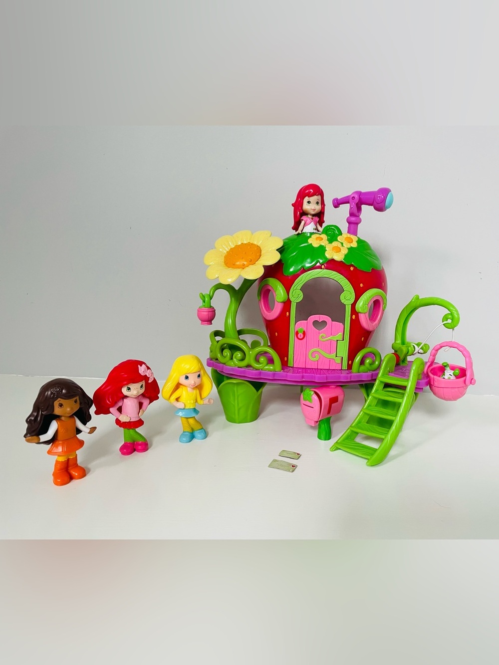 Hasboro Strawberry Shortcake Berry Bitty Clubhouse Complete & Bonus Figures Doll